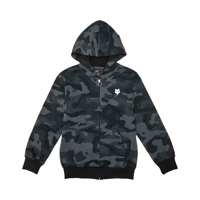 Fox Junior Fox Head Black Camo Zip Hoodie