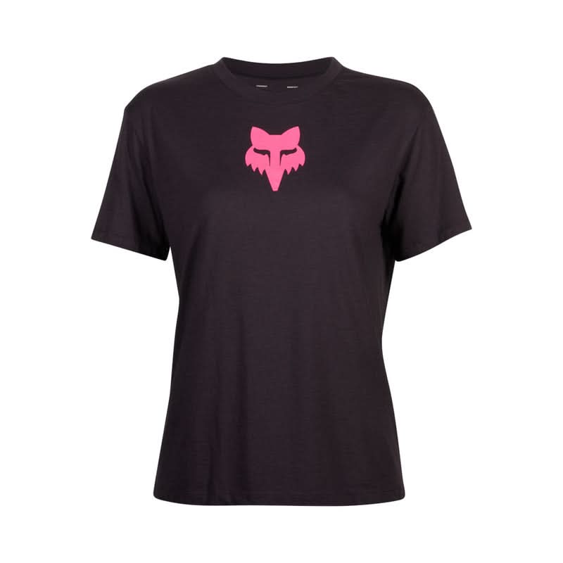 Fox Lady Fox Head T-Shirt Black/Pink