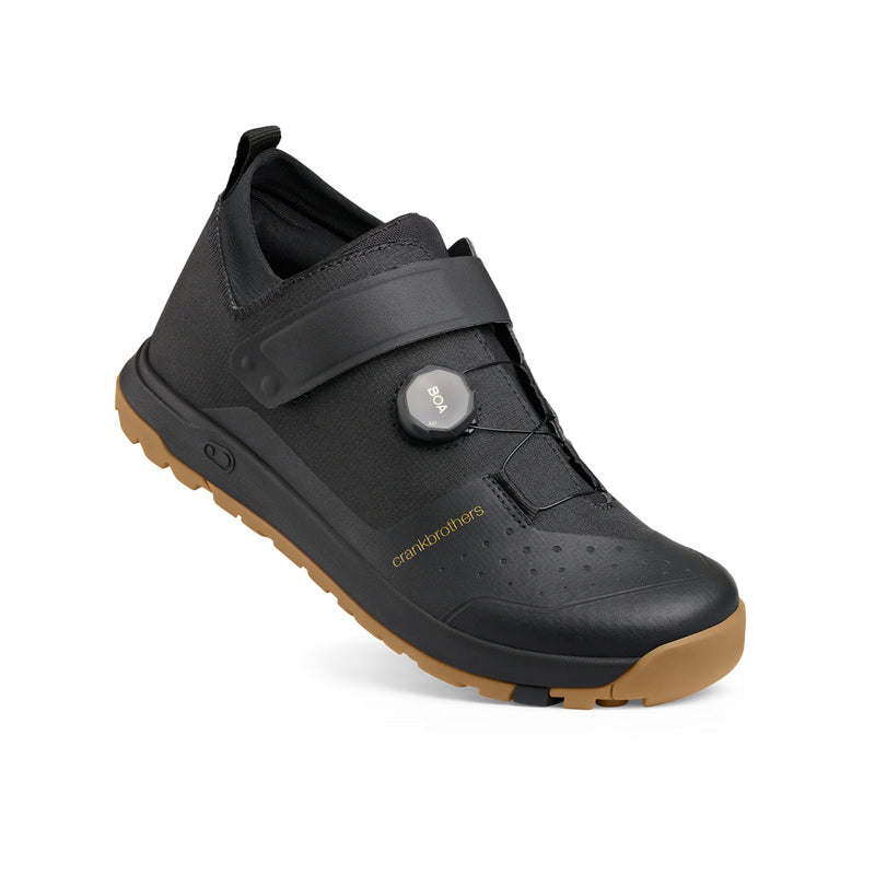 Crankbrothers Stamp Trail Boa Shoes Black/Gold - Gum Outsole
