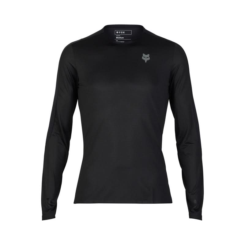 Fox Flexair Ascent Black Long Sleeve Cycling Jersey | RideHub
