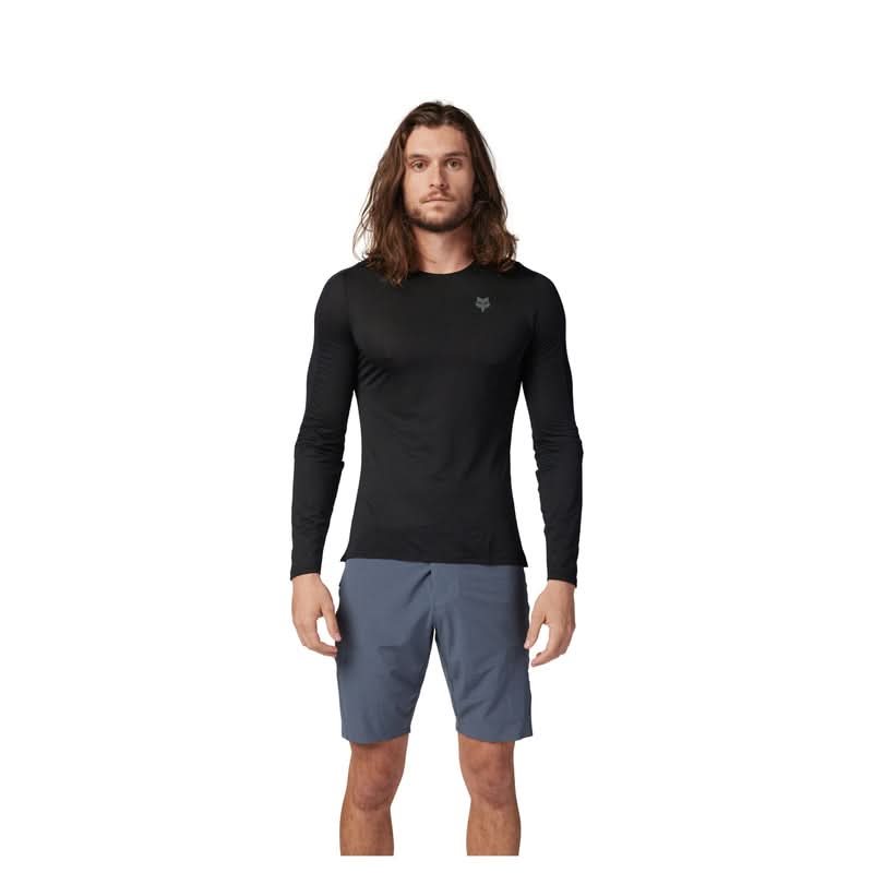 Fox Flexair Ascent Black Long Sleeve Cycling Jersey | RideHub