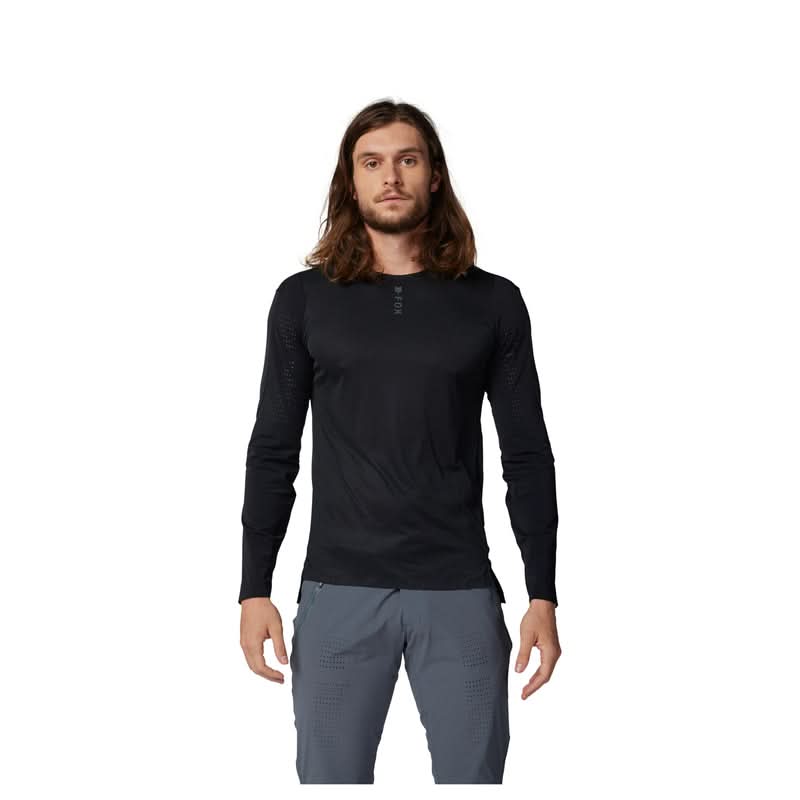 Fox Flexair Pro Long Sleeve Cycling Jersey Black | RideHub