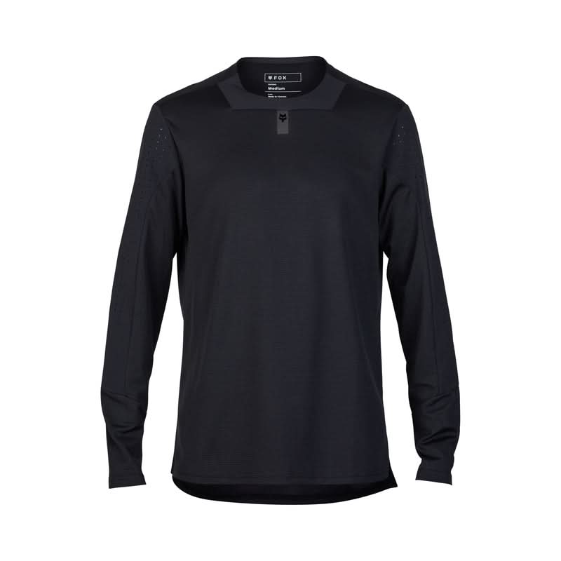 Fox Defend Black Long Sleeve Cycling Jersey | RideHub