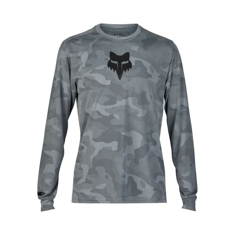 Fox Ranger Tru Dri Cloud Grey Long Sleeve Cycling Jersey | RideHub