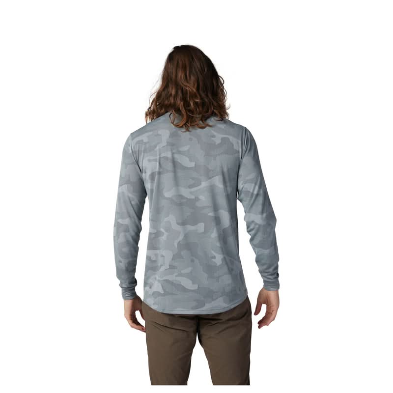Fox Ranger Tru Dri Cloud Grey Long Sleeve Cycling Jersey | RideHub
