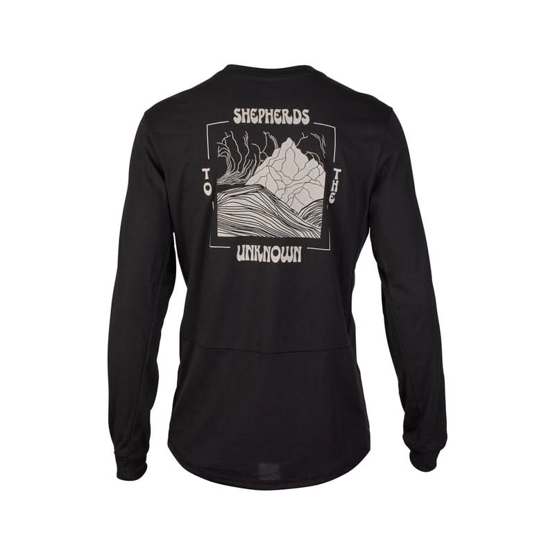 Fox Ranger Dr Shepherds Black Long Sleeve Cycling Jersey | RideHub