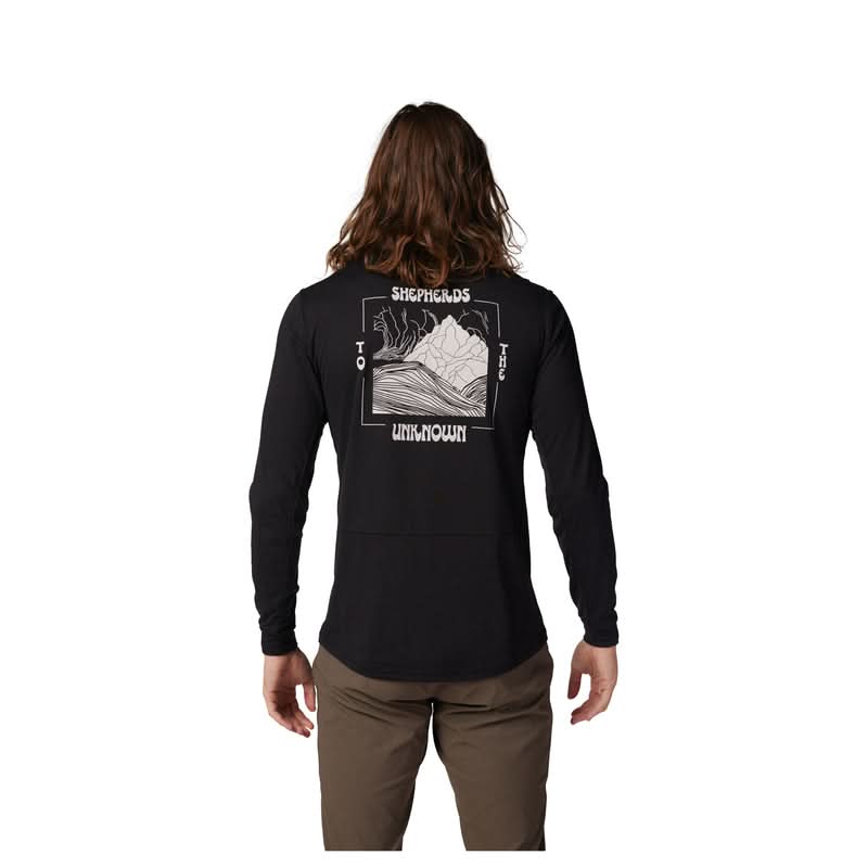 Fox Ranger Dr Shepherds Black Long Sleeve Cycling Jersey | RideHub