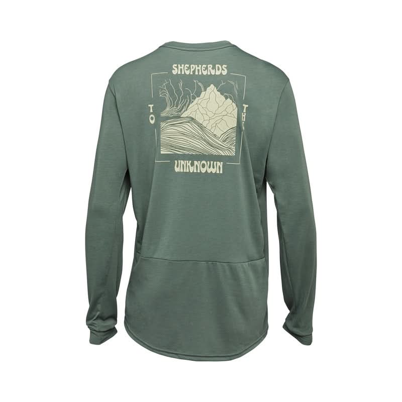 Fox Ranger Dr Shepherds Hunter Green Long Sleeve Cycling Jersey | RideHub