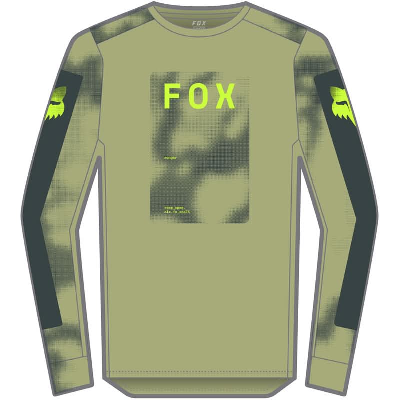 Fox Ranger Taunt Pl Grn Long Sleeve Cycling Jersey | RideHub