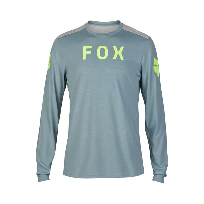 Fox Ranger Dr Aviation Gunmetal Long Sleeve Cycling Jersey | RideHub