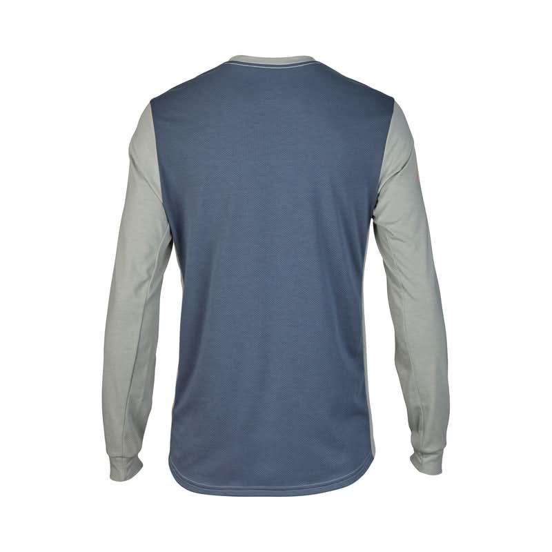 Fox Ranger Dr Aviation Grey Vintage Long Sleeve Cycling Jersey | RideHub