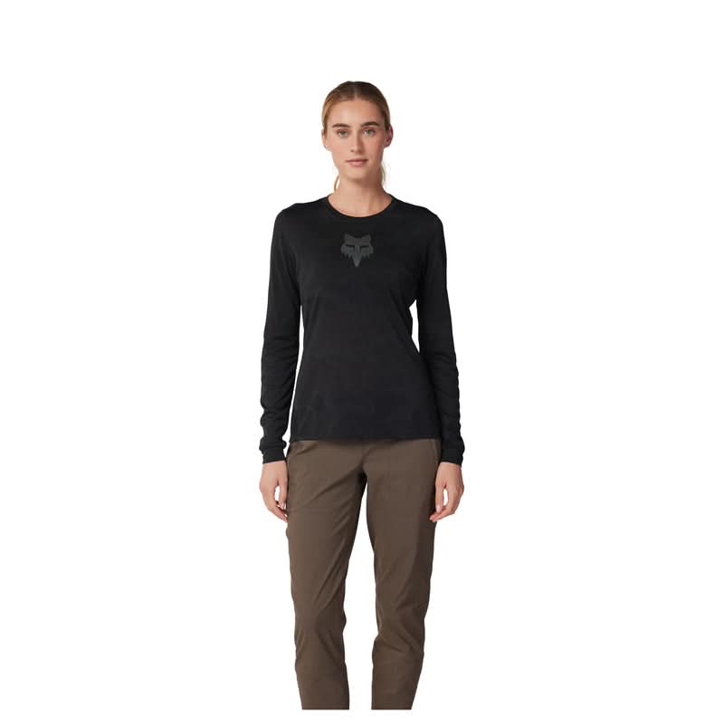 Fox Lady Ranger Tru Dri Long Sleeve Cycling Jersey Black | RideHub