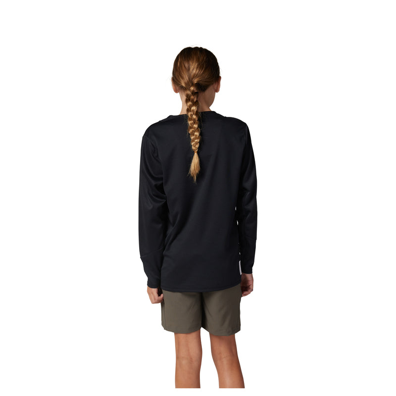 Fox Junior Defend Long Sleeve Cycling Jersey Black | RideHub