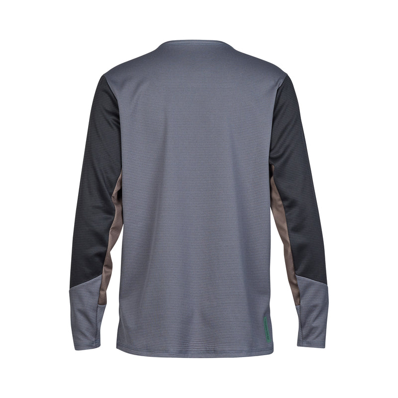 Fox Junior Defend Graphite Long Sleeve Cycling Jersey | RideHub