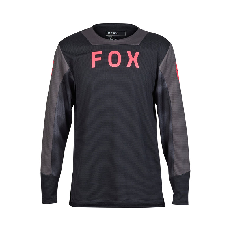 Fox Junior Defend LS Long Sleeve Jersey Taunt Black | RideHub