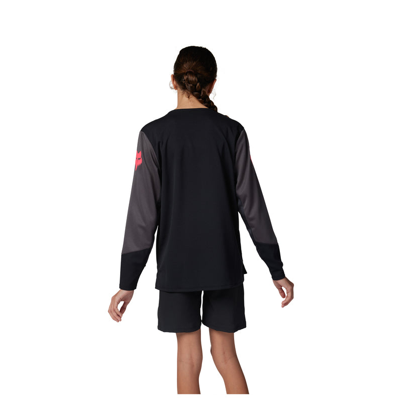 Fox Junior Defend LS Long Sleeve Jersey Taunt Black | RideHub
