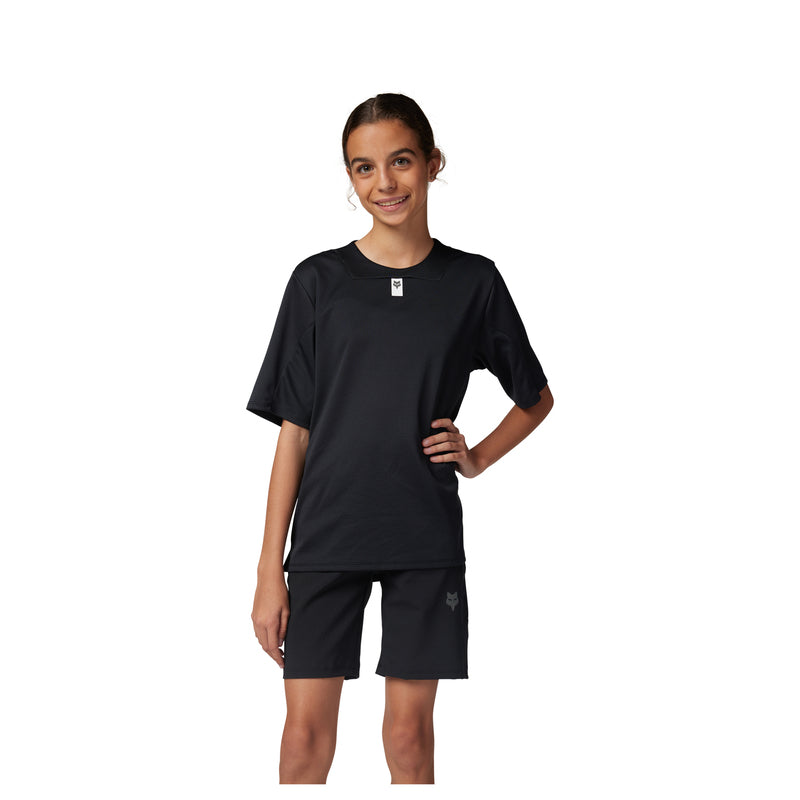 Fox Junior Defend Black Cycling Jersey | RideHub