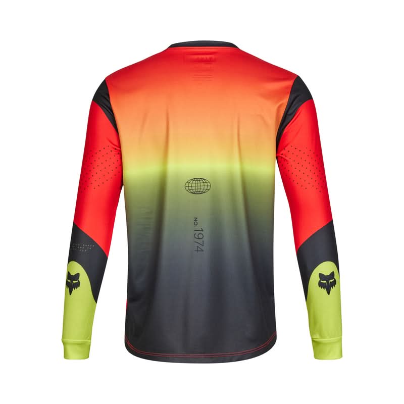 Fox Junior Ranger Revise Long Sleeve Cycling Jersey Red/Yellow | RideHub