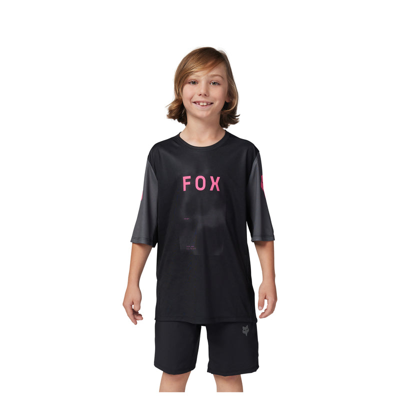Fox Junior Ranger Taunt Black Cycling Jersey | RideHub