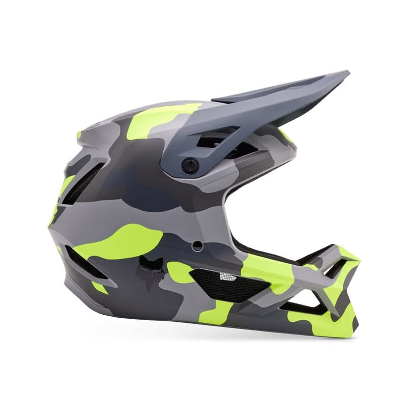 Fox Junior Rampage White Camo Bike Helmet