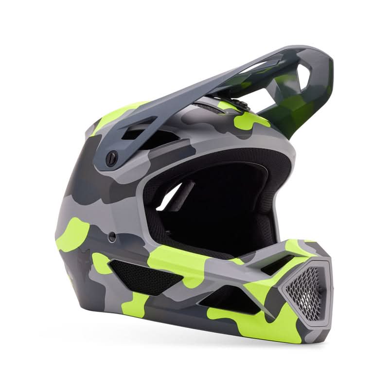 Fox Junior Rampage White Camo Bike Helmet
