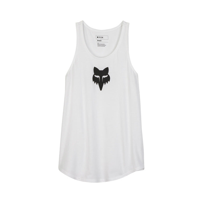 Fox Lady Head Sleeveless T-Shirt White | RideHub