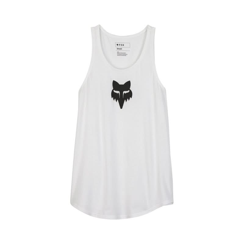 Fox Lady Head Sleeveless T-Shirt White | RideHub
