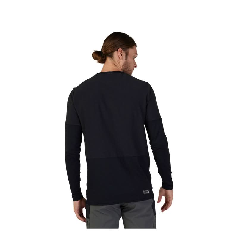 Fox Defend Thermal Black Long Sleeve Cycling Jersey | RideHub