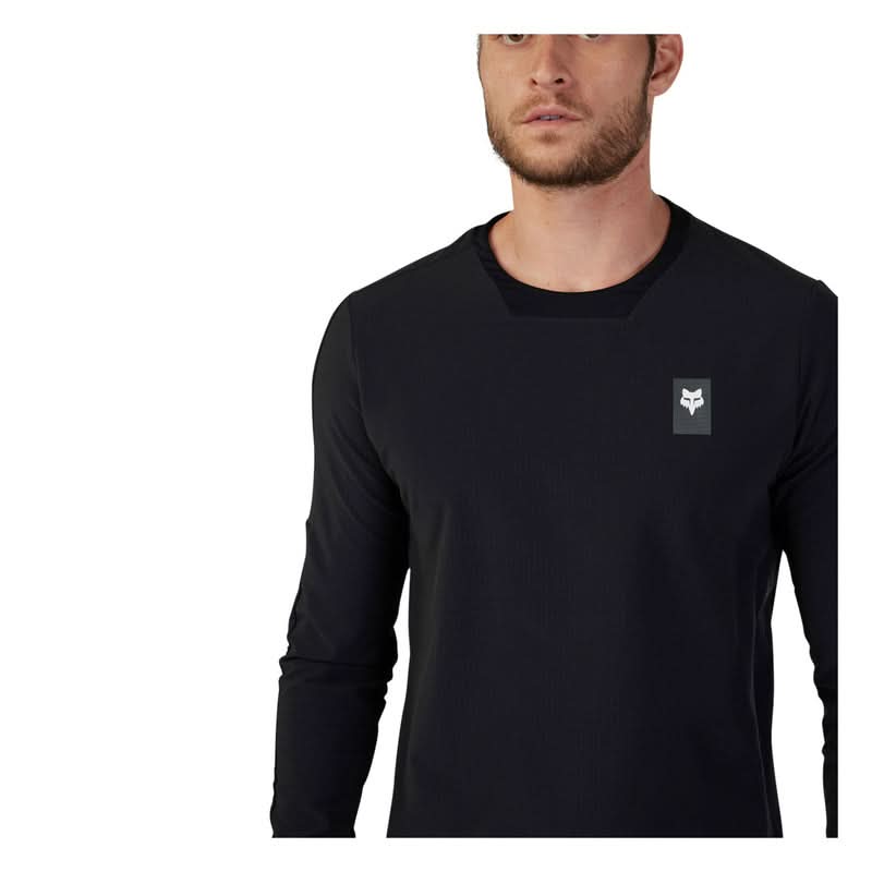 Fox Defend Thermal Black Long Sleeve Cycling Jersey | RideHub
