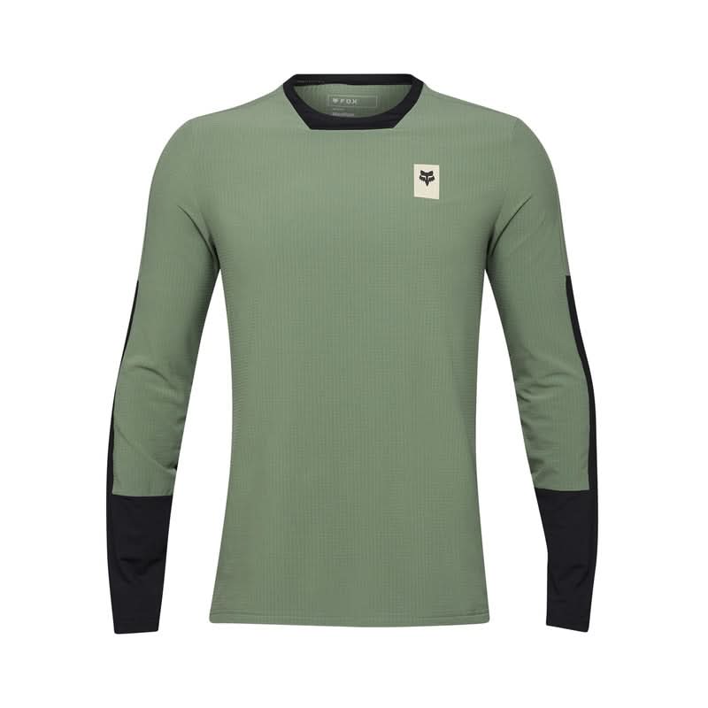 Fox Defend Thermal Moss Long Sleeve Cycling Jersey | RideHub