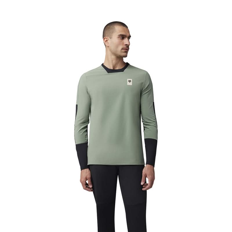 Fox Defend Thermal Moss Long Sleeve Cycling Jersey | RideHub