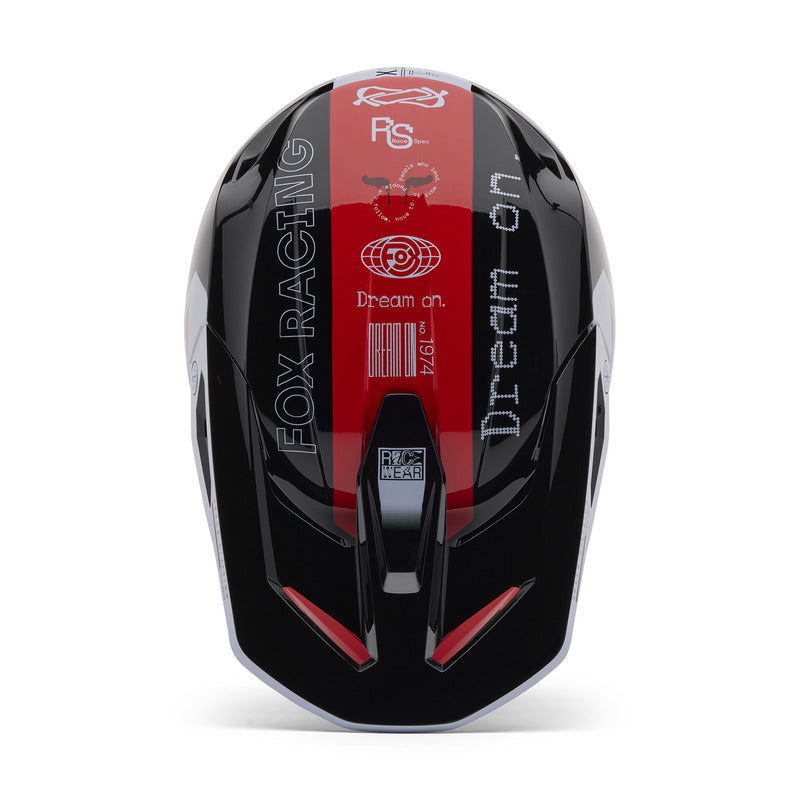 Fox V1 Race Spec Fluo Red helmet
