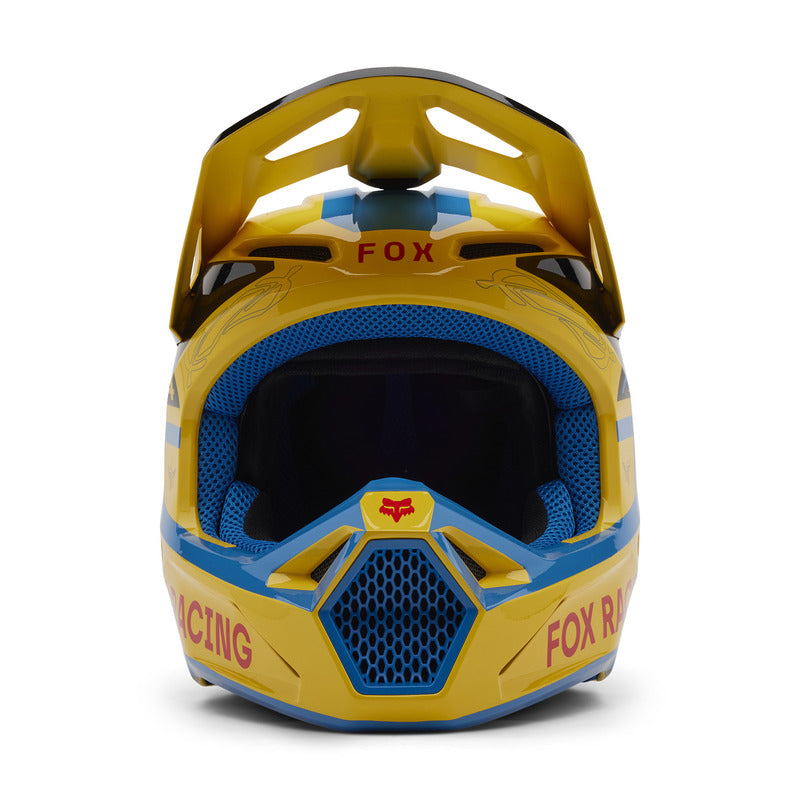 Fox V1 Race Spec Pale Yellow helmet