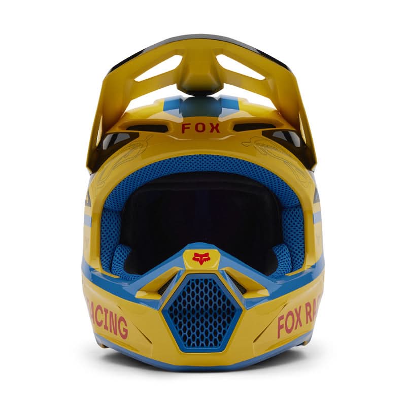 Fox V1 Race Spec Pale Yellow helmet