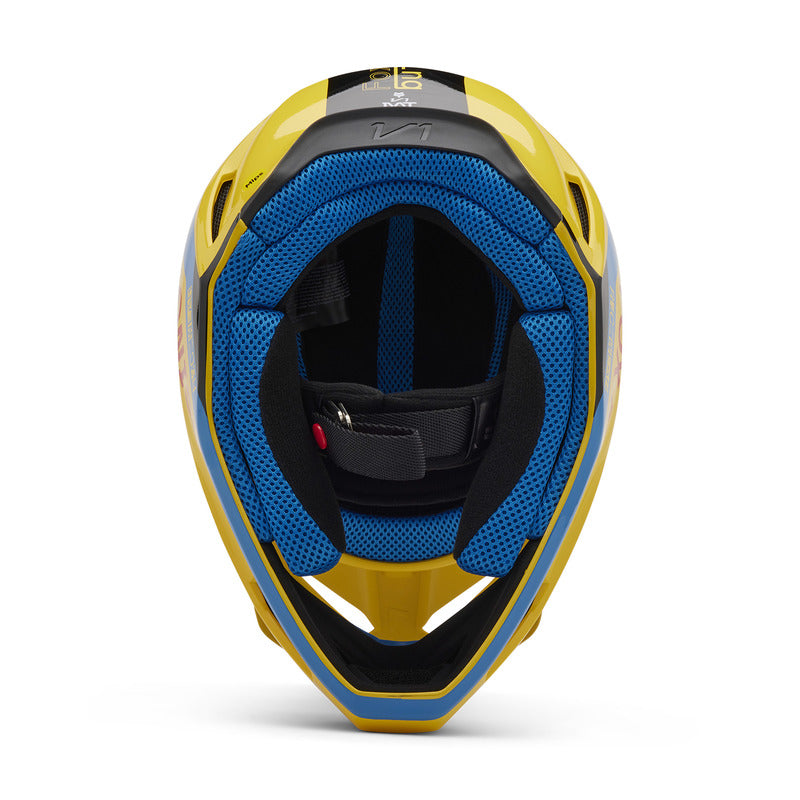 Fox V1 Race Spec Pale Yellow helmet