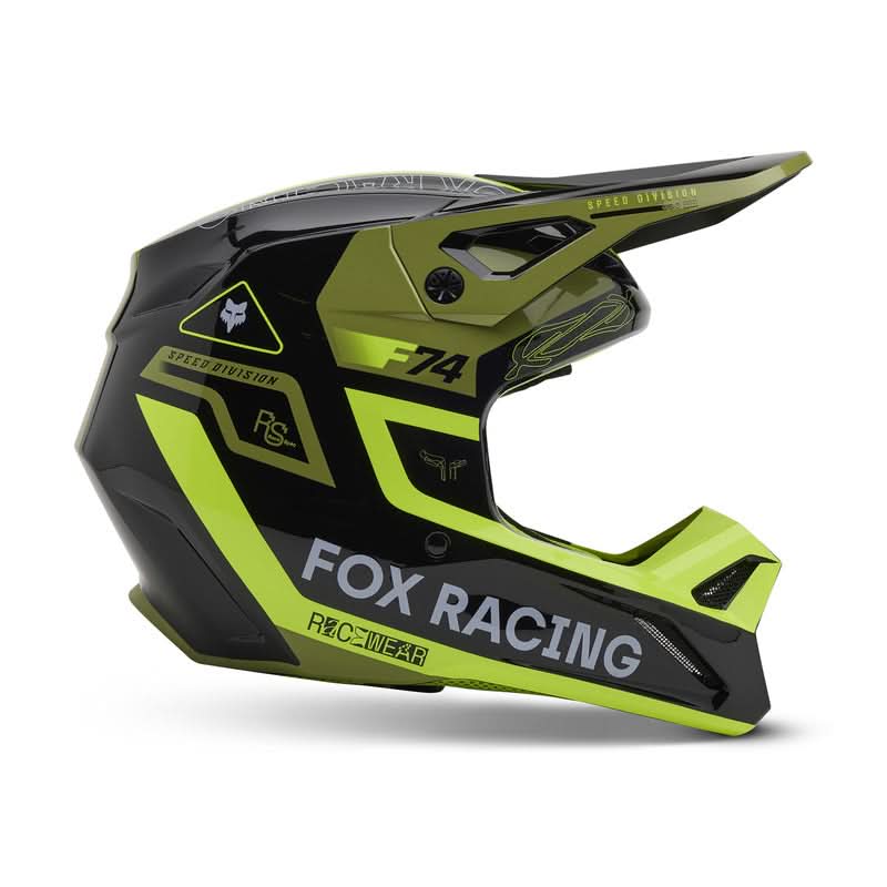 Fox V1 Race Spec Pale Green helmet