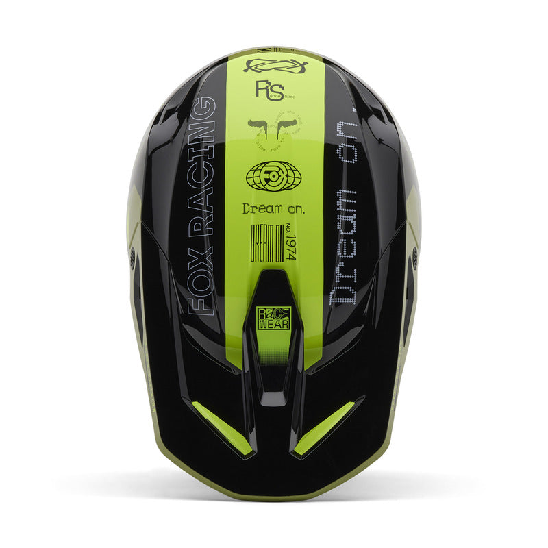 Fox V1 Race Spec Pale Green helmet