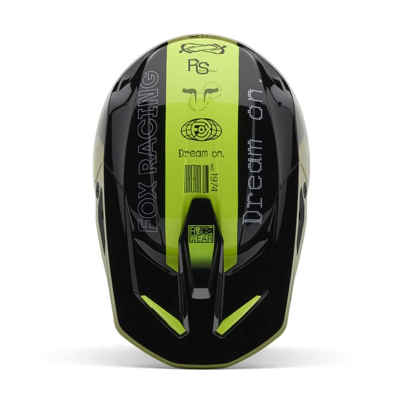 Fox V1 Race Spec Pale Green helmet