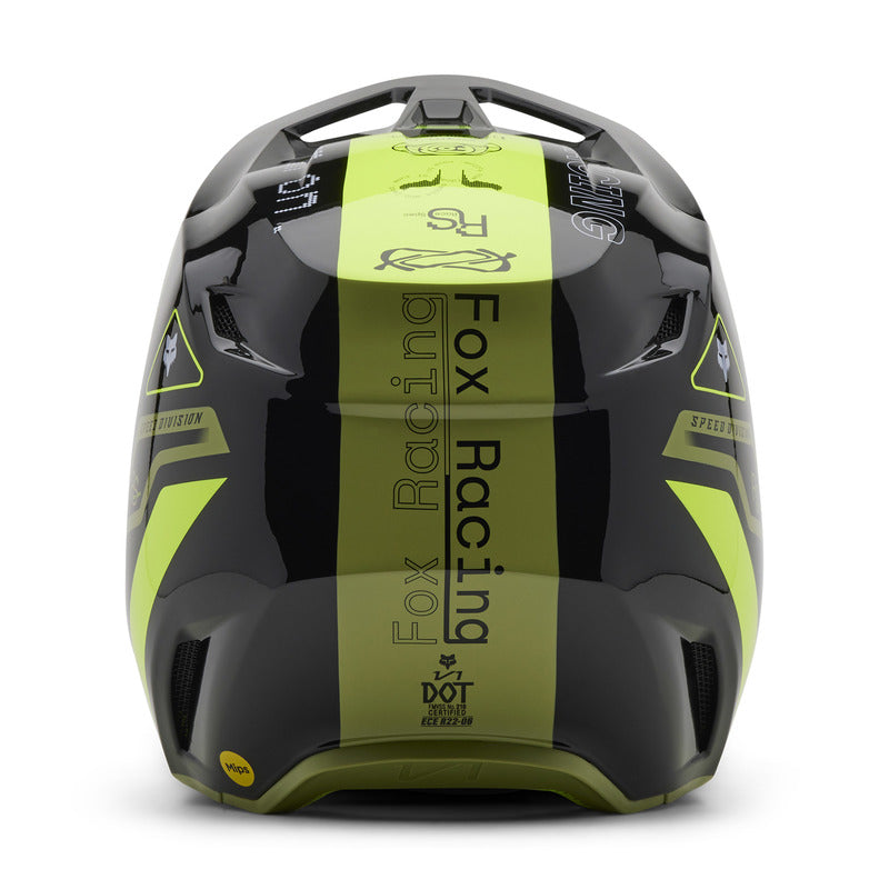 Fox V1 Race Spec Pale Green helmet