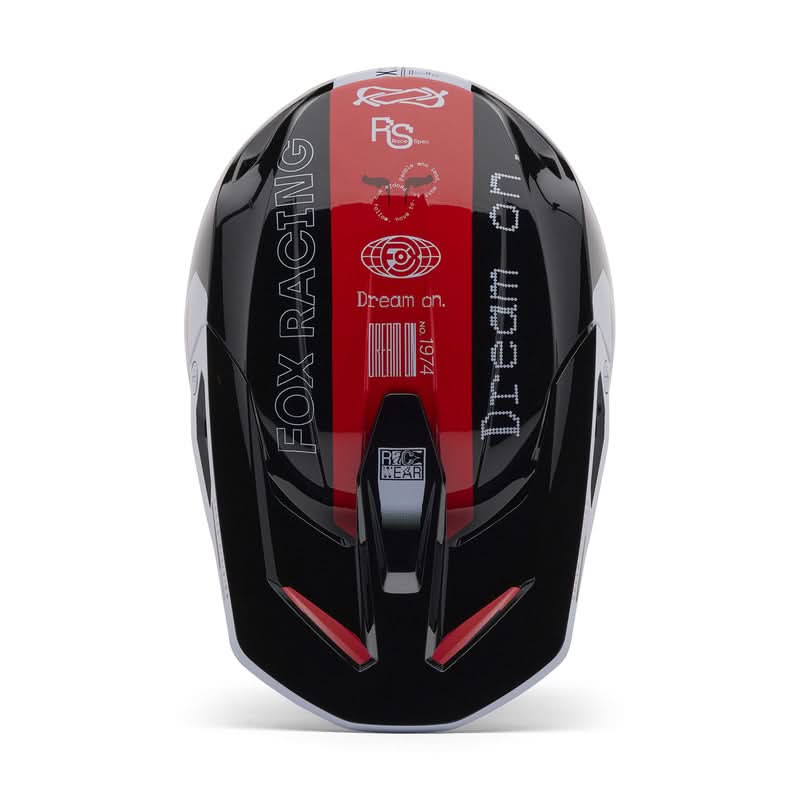 Fox Junior V1 Race Spec Fluo Red helmet