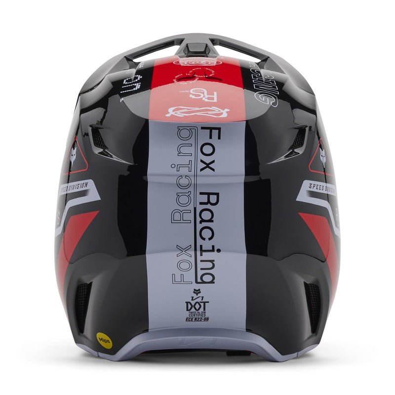 Fox Junior V1 Race Spec Fluo Red helmet