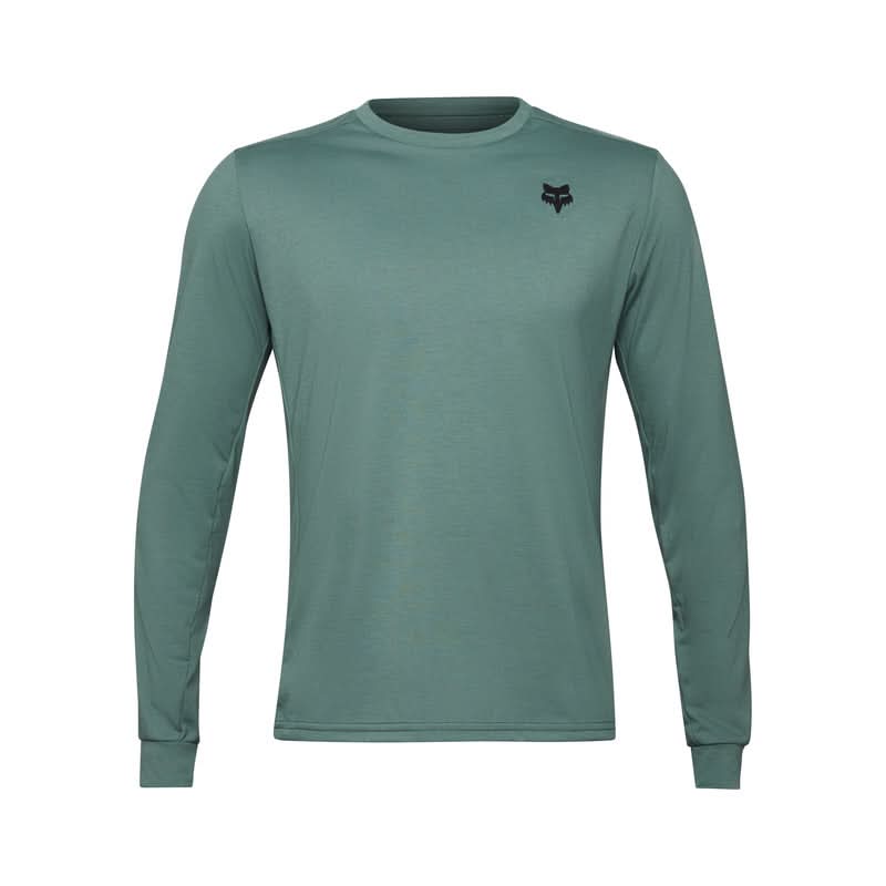Fox Ranger Dr Md Hunter Green Long Sleeve Cycling Jersey | RideHub