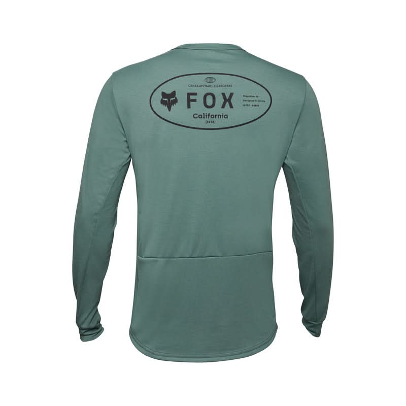 Fox Ranger Dr MD Hunter Green Long Sleeve Cycling Jersey | RideHub