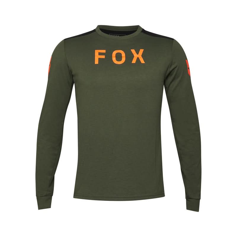 Fox Ranger Drirelease Aviation Dark Sage Long Sleeve Cycling Jersey | RideHub