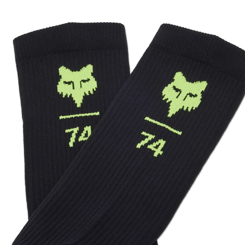 Fox 8 Ranger Fox 74 Socks Black/Yellow | RideHub