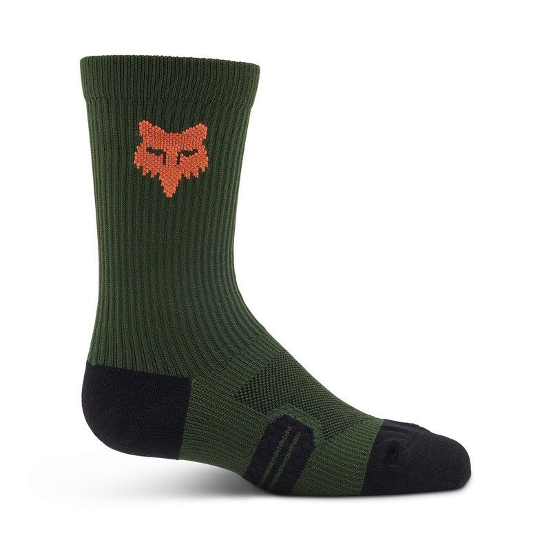 Fox Junior 6 Ranger Crew Dark Sage Socks | RideHub