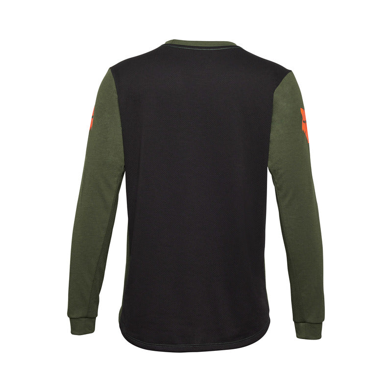 Fox Junior Ranger Aviation Dark Sage Long Sleeve Cycling Jersey | RideHub