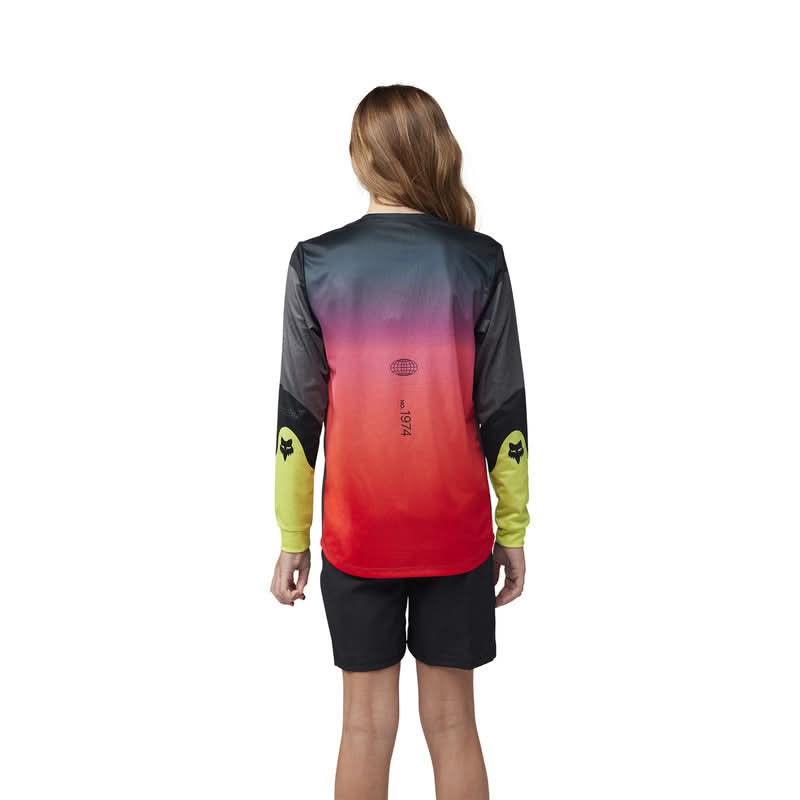 Fox Junior Ranger Revise Long Sleeve Cycling Jersey Black/Pink | RideHub