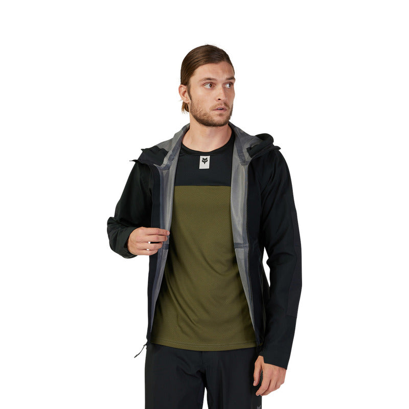 Fox Defend 3L Black Rain Jacket