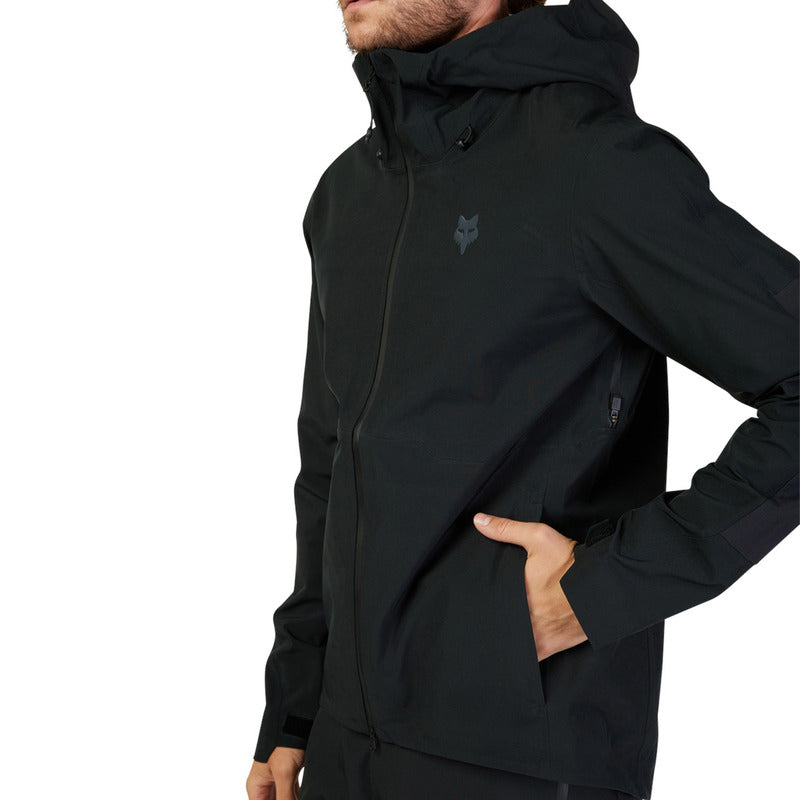 Fox Defend 3L Black Rain Jacket